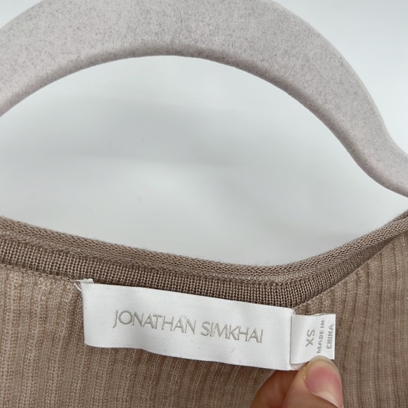 JONATHAN SIMKHAI Kenley Fine Wool Sweater in Sparrow XS - Picture 7 of 8